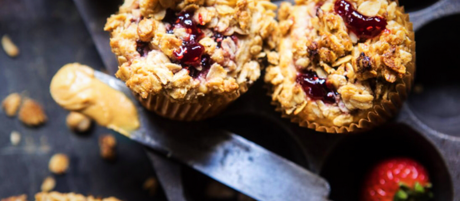 PB & J Oatmeal Muffins