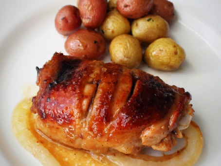 Sweet Hot Mustard Chicken Thighs
