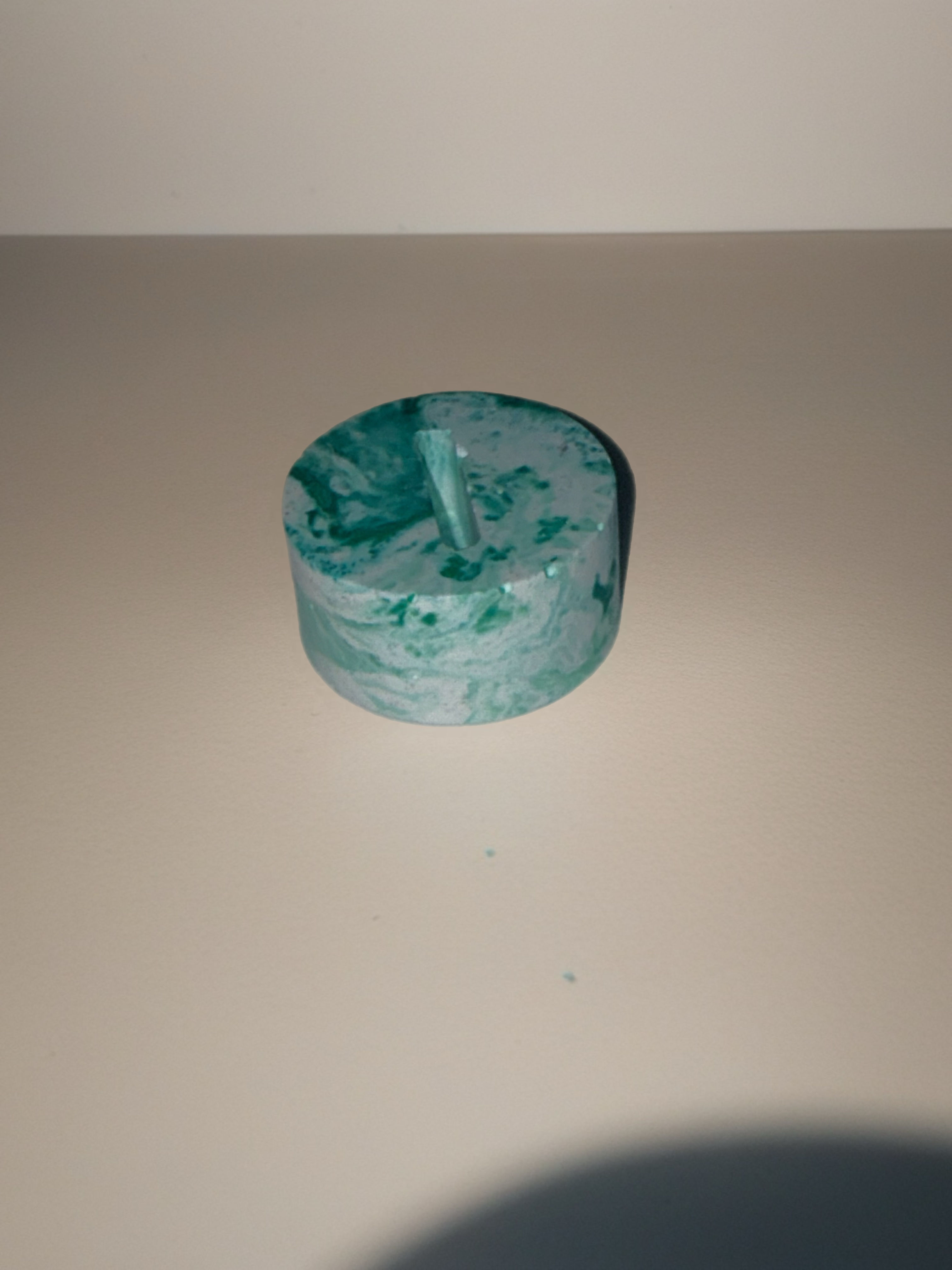 Single Marble Green  Ring Holder