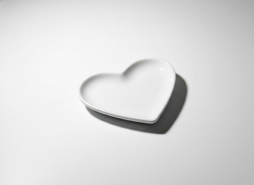 Classic White Heart Trinket Dish