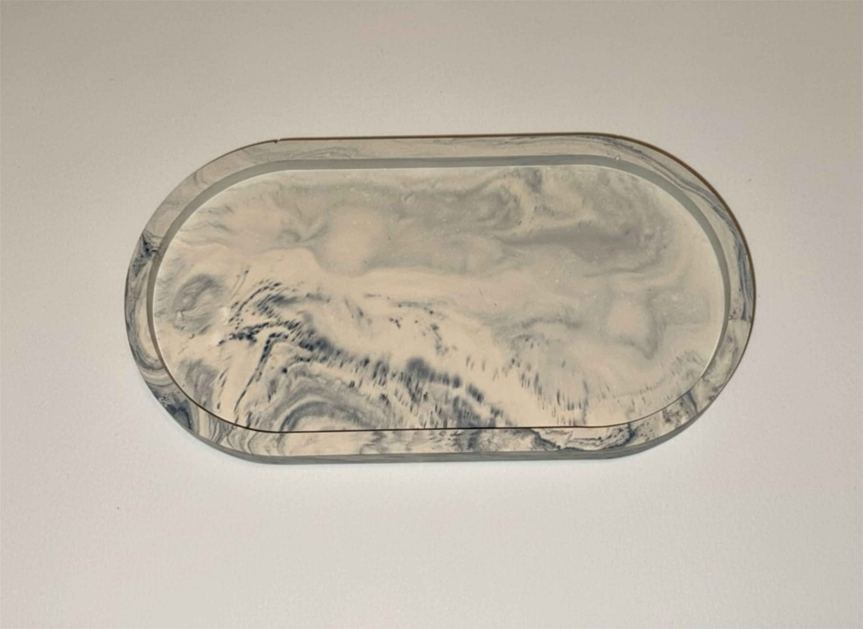 Soft Stone Marble Oval Tray
