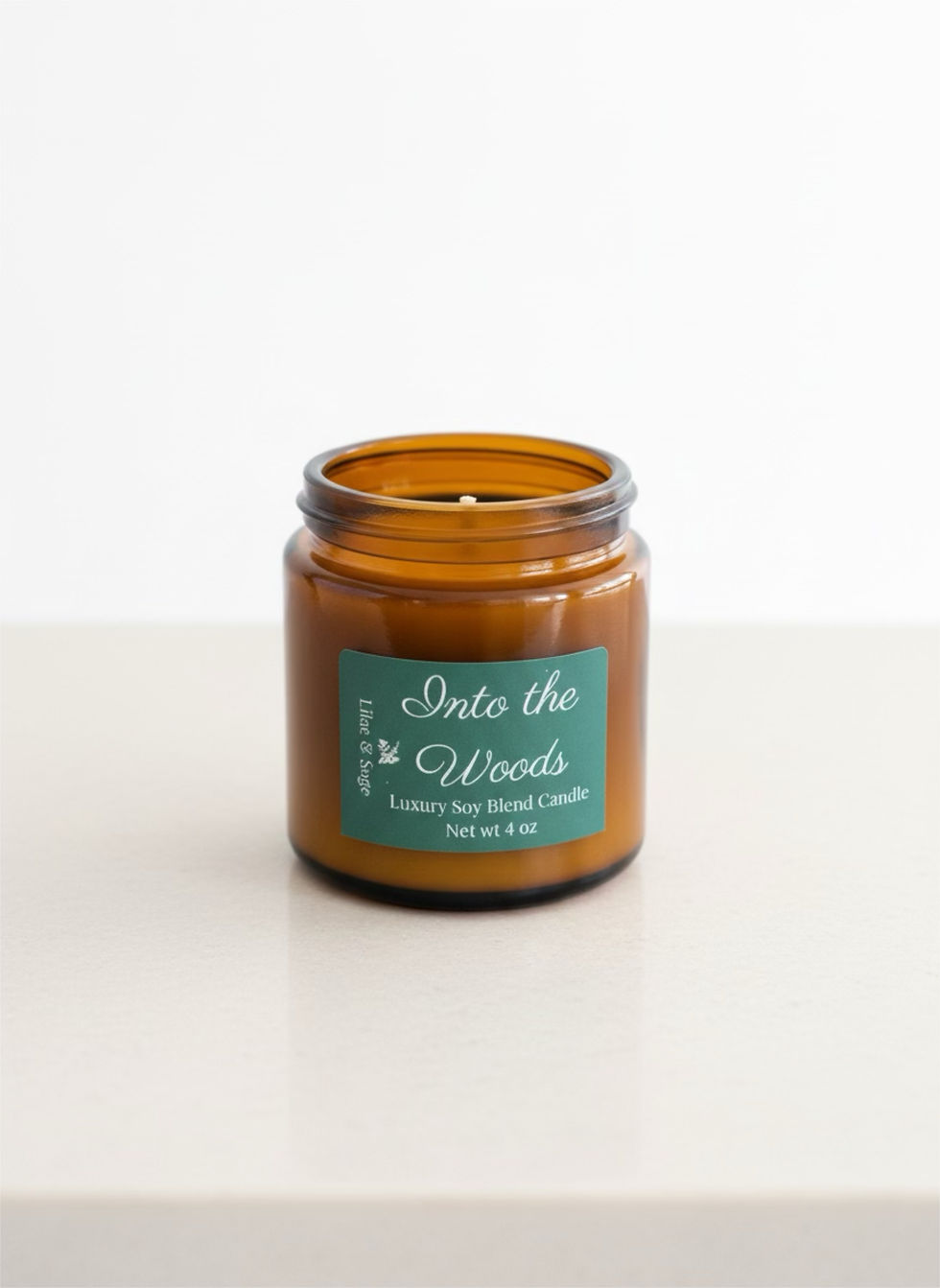 Thumbnail: 4 oz candle in amber jar