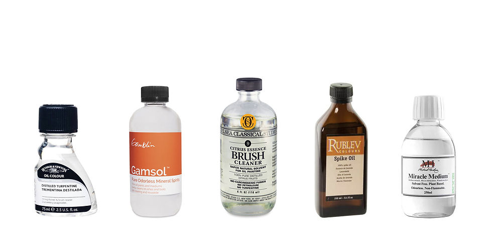 Solvent in oil painting ตัวทำละลายที่ใช้กับสีน้ำมัน