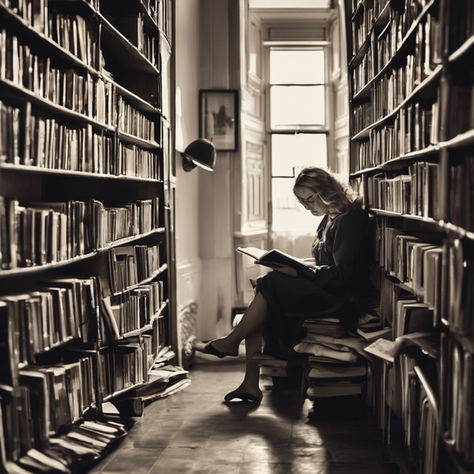 LaLa in the reading room.