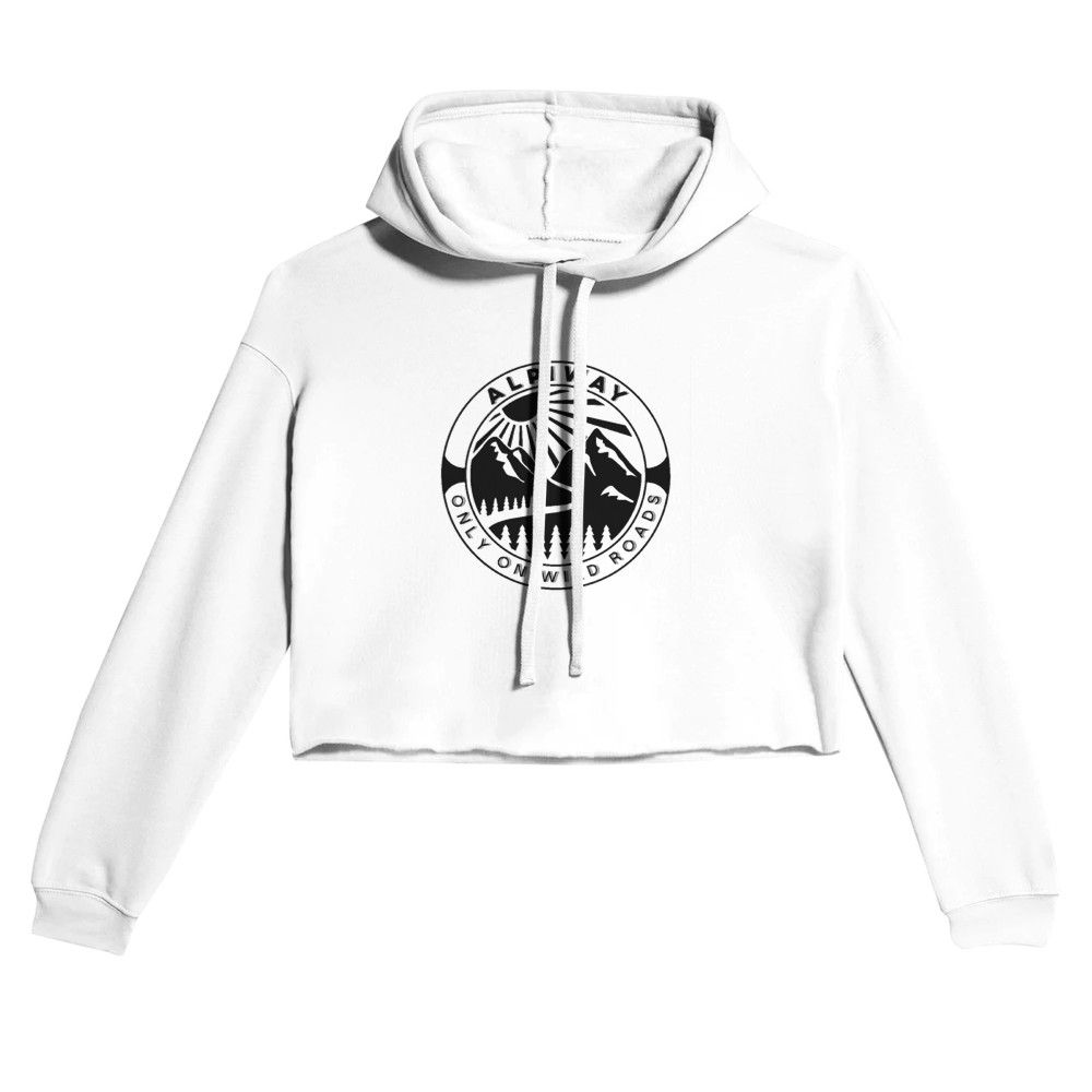 Sweat à capuche court pour femme MOUNTAIN WHITE ROAD