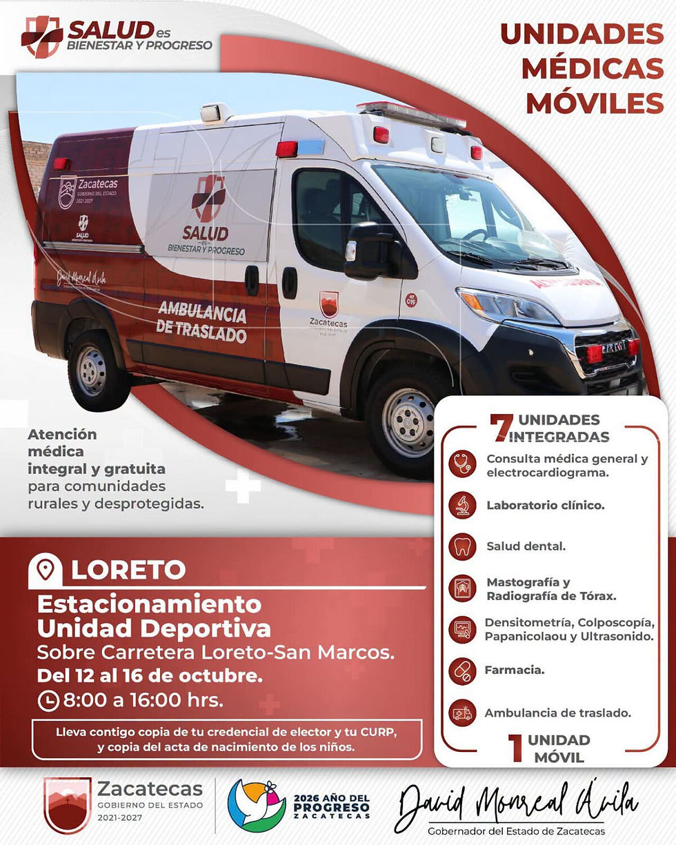 Suman Unidades Médicas Móviles 14 mil 607 servicios gratuitos; esta semana atienden en Loreto