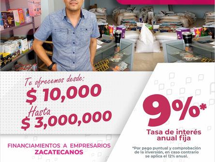 Facilita Gobierno de Zacatecas acceso a financiamiento con condiciones preferenciales para negocios y emprendimientos