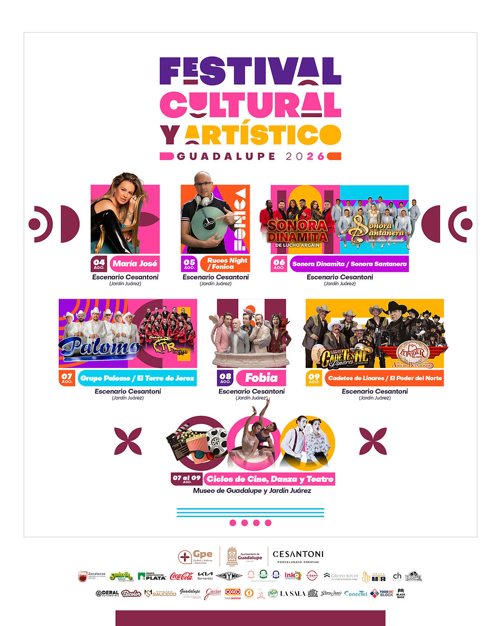 Vibrará Guadalupe con el Festival Cultural y Artístico 2026