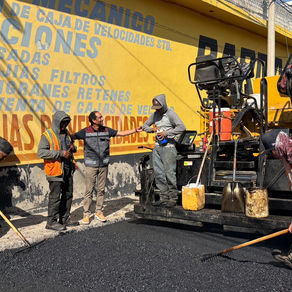 Supervisa Pepe Saldívar programa de pavimentación en Colonia Camino Real