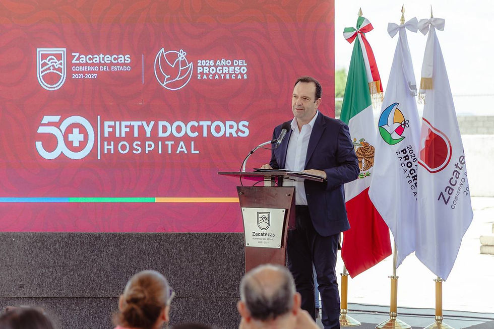 En el Año del Progreso 2026, llegan 700 millones de pesos de inversión a Zacatecas con Fifty Doctor