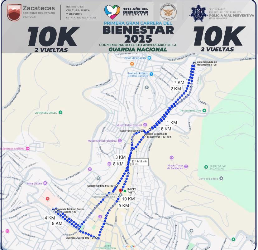 Listos los preparativos de la Gran Carrera del Bienestar 2025