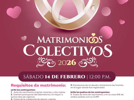 Invita Pepe Saldívar a participar en matrimonios colectivos