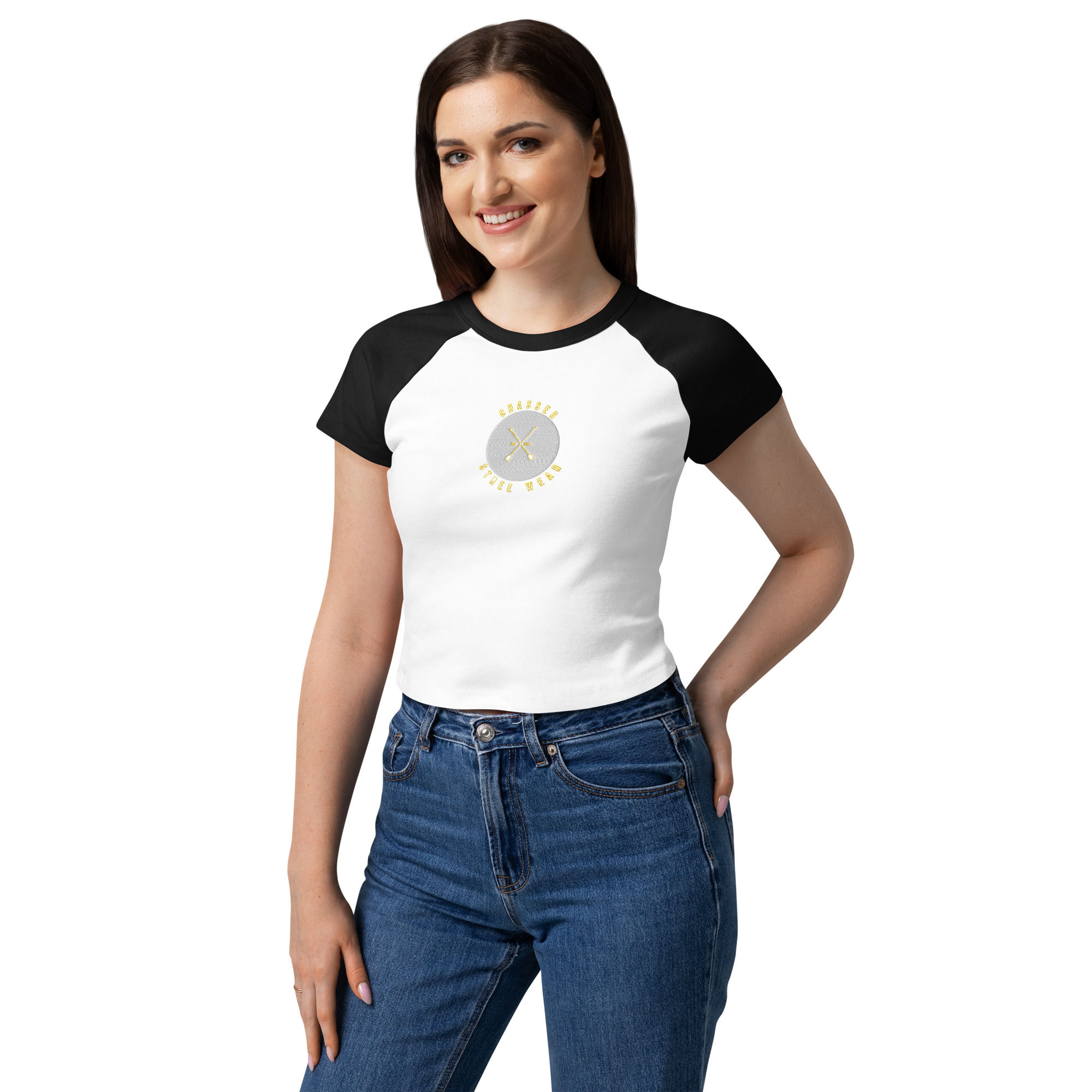 Women’s micro rib raglan baby tee