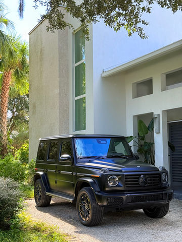 Hand wash on exterior of this Mercedes g580 