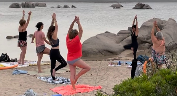 yoga sur la plage