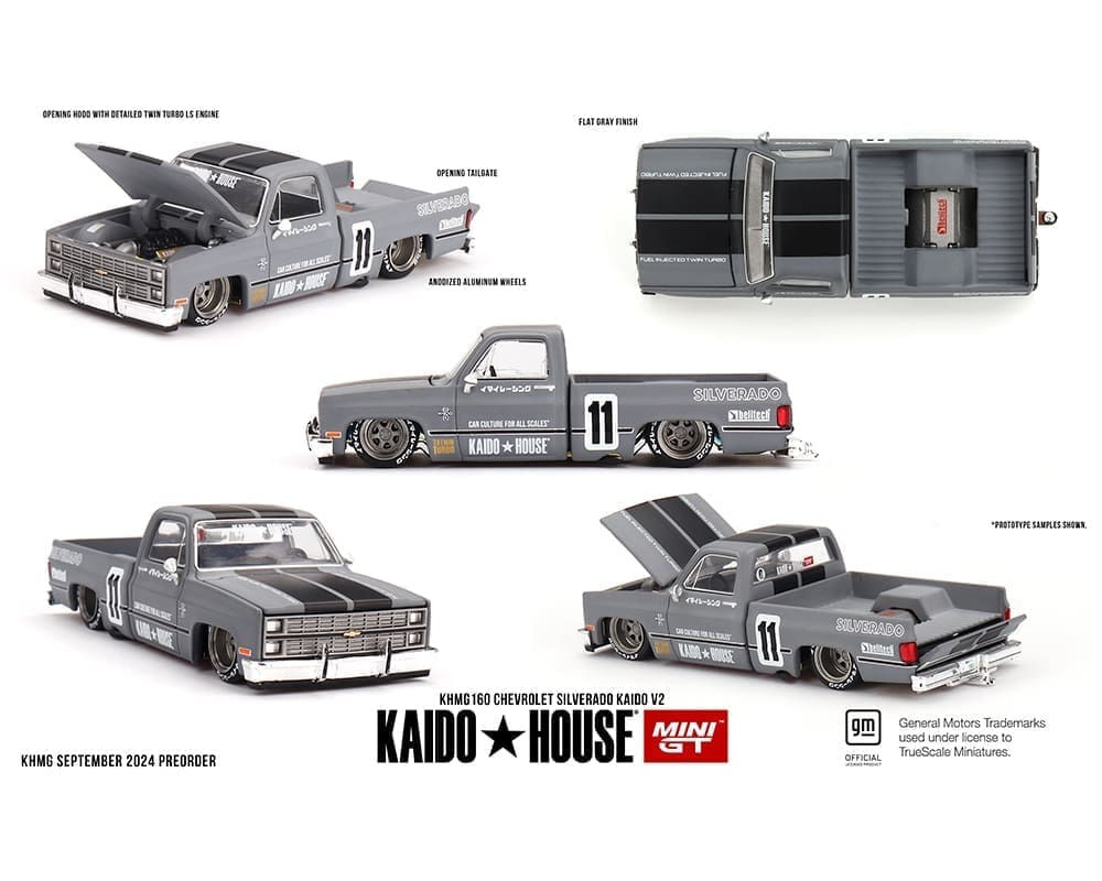Kaido House x Mini GT 1:64 Chevrolet Silverado Kaido V2 – Grey