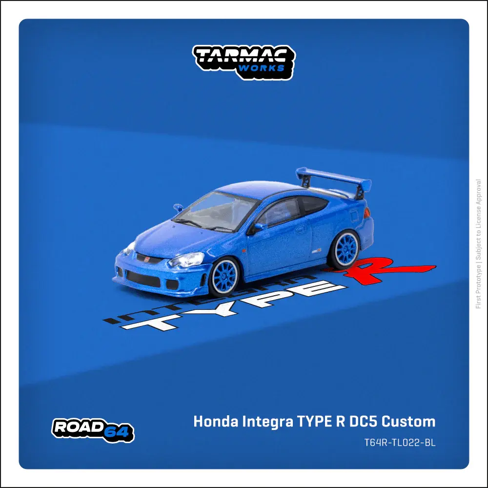 TARMAC WORKS ROAD64 1/64 Honda Integra TYPE R DC5 Custom Blue Metallic