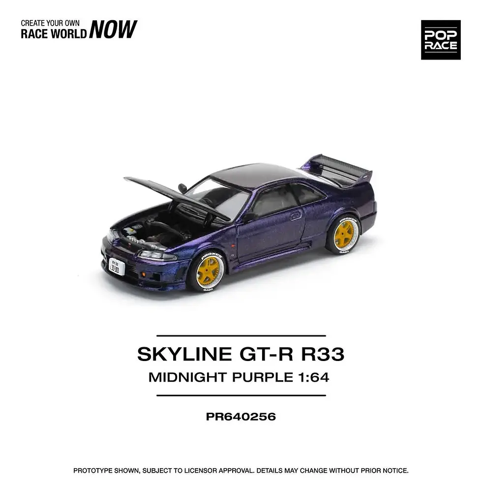 Thumbnail: POPRACE 1/64 SKYLINE GT-R R33 NISMO MIDNIGHT PURPLE