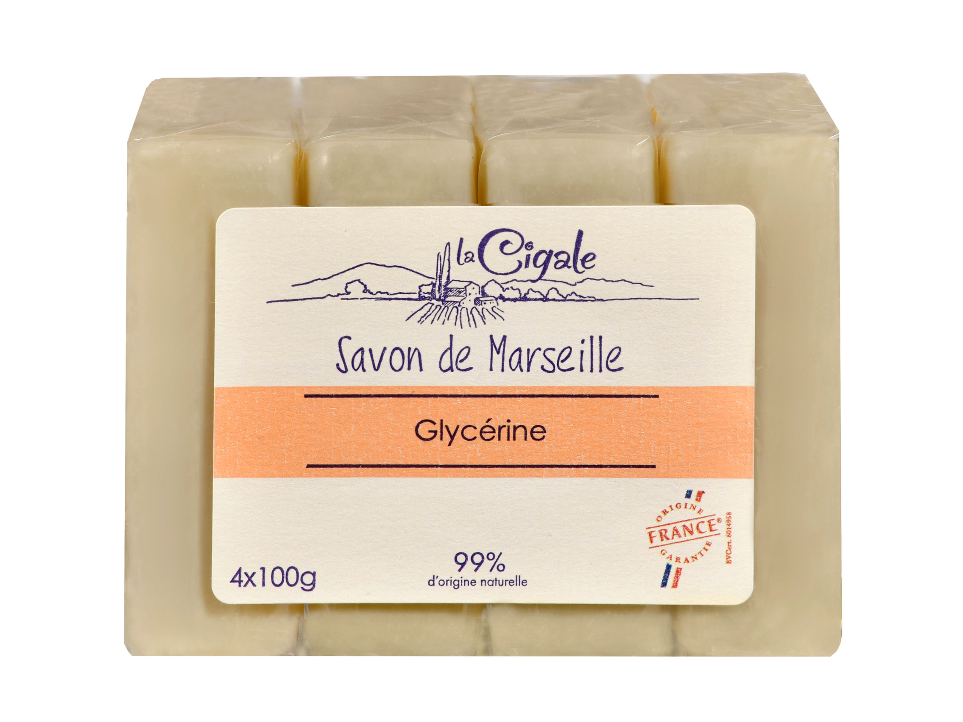 La Cigale Marseille soap Glycerin 4x100g