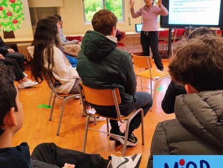 Sessão sobre mindfullness - 9.º ano