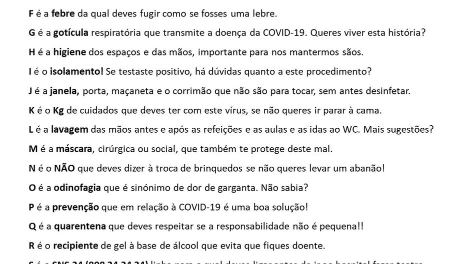 Novas regras de convivência escolar - (Ano III - 1º P. 2020-2021)