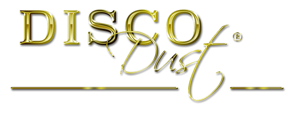 disco dust glitter colored sparkle decoration logo