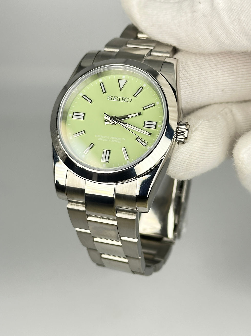 Thumbnail: SEIKO MOD - CUSTOM LUMINOUS GREEN WATCH - MATTE GREEN