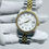 Thumbnail: CUSTOM SEIKO MOD ROMAN WATCH NH35 - GOLD AND WHITE