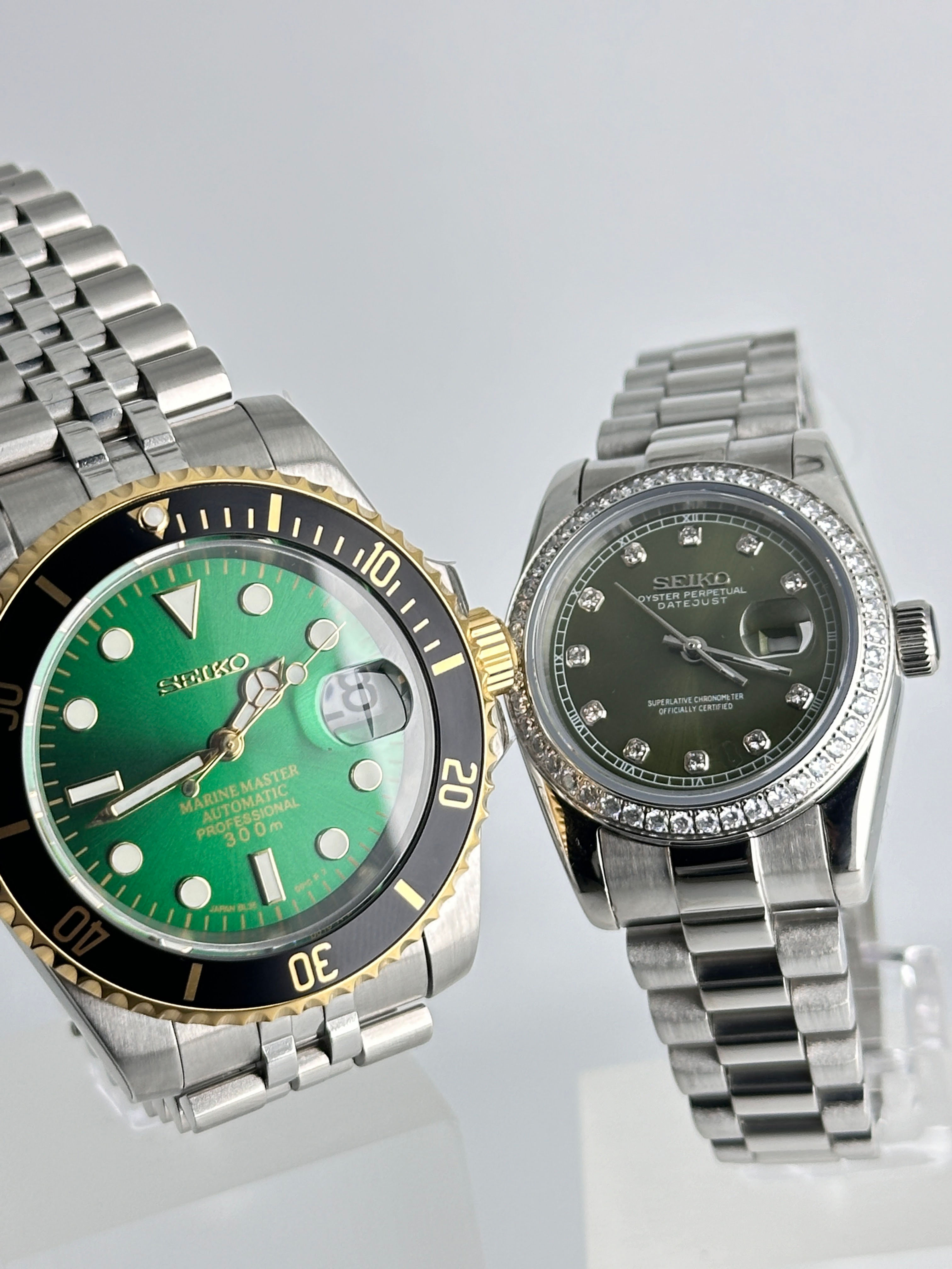 CUSTOM SEIKO MOD WATCH GIFT SET - HIS AND HERS SET