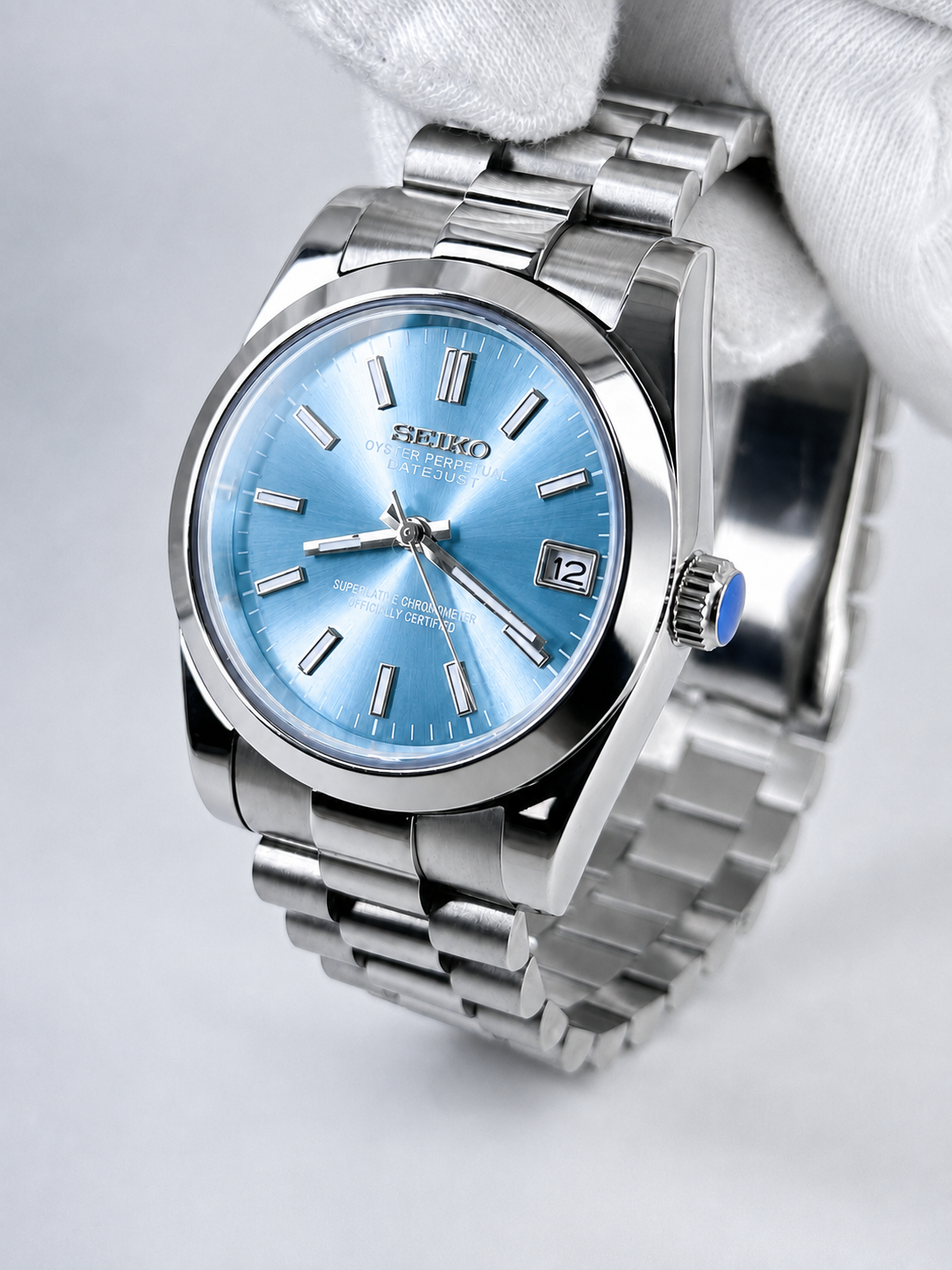 CUSTOM SEIKO MOD BLUE CLASSIC WATCH NH35 - EXECUTIVE BLUE