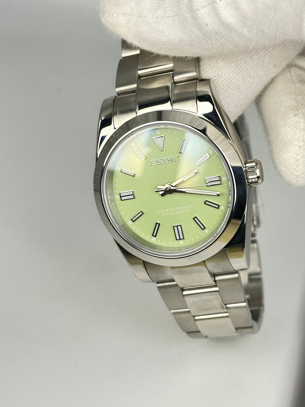Thumbnail: SEIKO MOD - CUSTOM LUMINOUS GREEN WATCH - MATTE GREEN