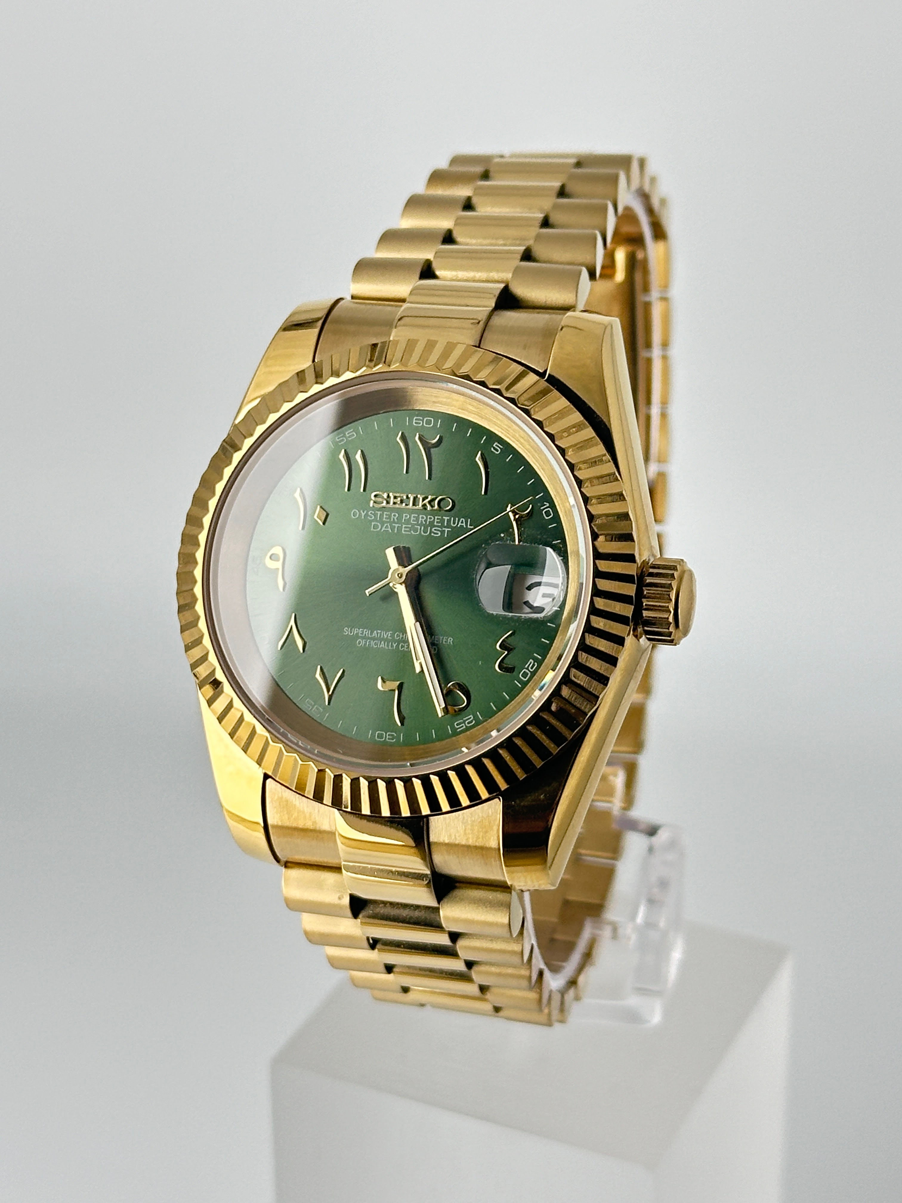 CUSTOM SEIKO MOD BLUE ARABIC WATCH - FROST BLUE