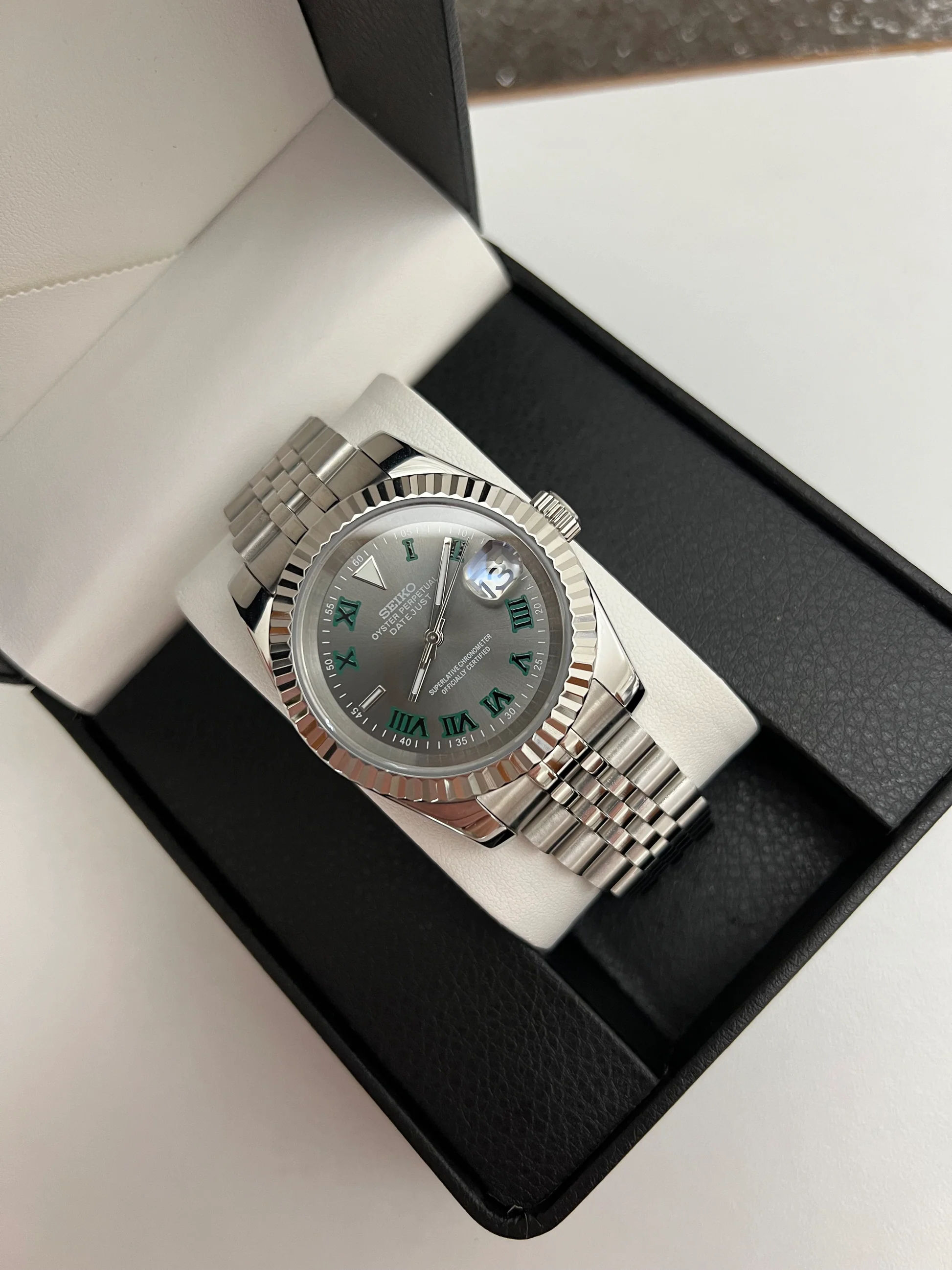 SEIKO MOD - CUSTOM ROMAN WATCH - GREY WIMBELDOM