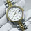 Thumbnail: CUSTOM SEIKO MOD ROMAN WATCH NH35 - GOLD AND WHITE