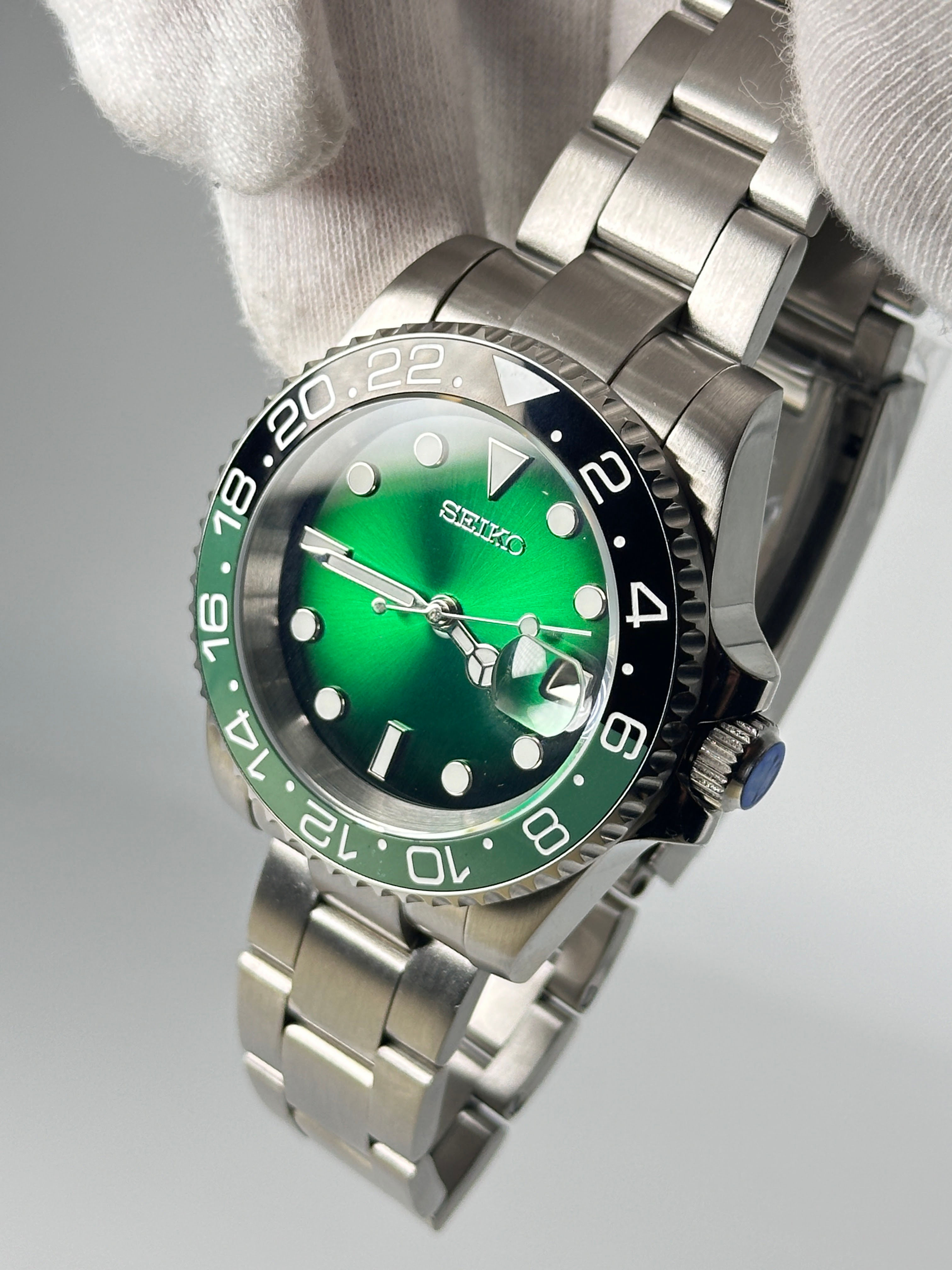 SEIKO MOD - CUSTOM SPRITE WATCH - GREEN BURST