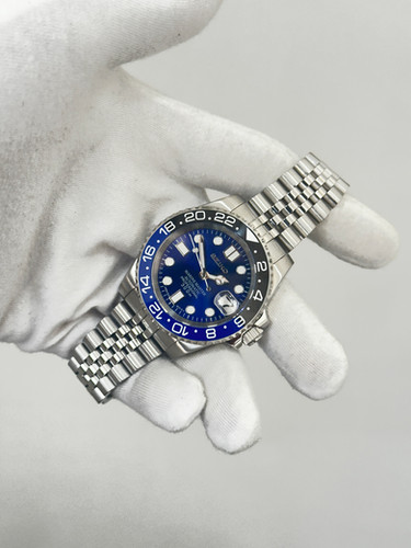 nh35 mod カスタム 裏スケ GMTマスター 自動巻き イエローバットマン nh35 mod カスタム 裏スケ GMTマスター 自動巻き イエローバットマン