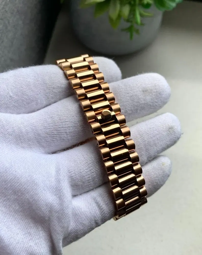 Thumbnail: CUSTOM SEIKO MOD ARABIC WATCH - BLACK ROSE GOLD