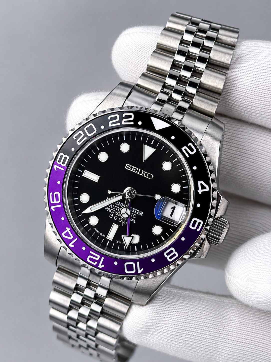 CUSTOM SEIKO MOD PURPLE JOKER WATCH NH35 - PURPLE JOKER GMT