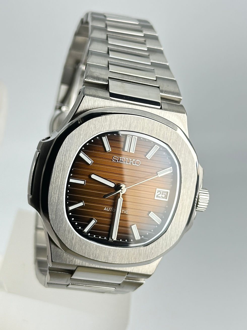 Thumbnail: SEIKO CUSTOM MOD - ROSE GOLD OCEAN SERIES - SILVER COFFEE