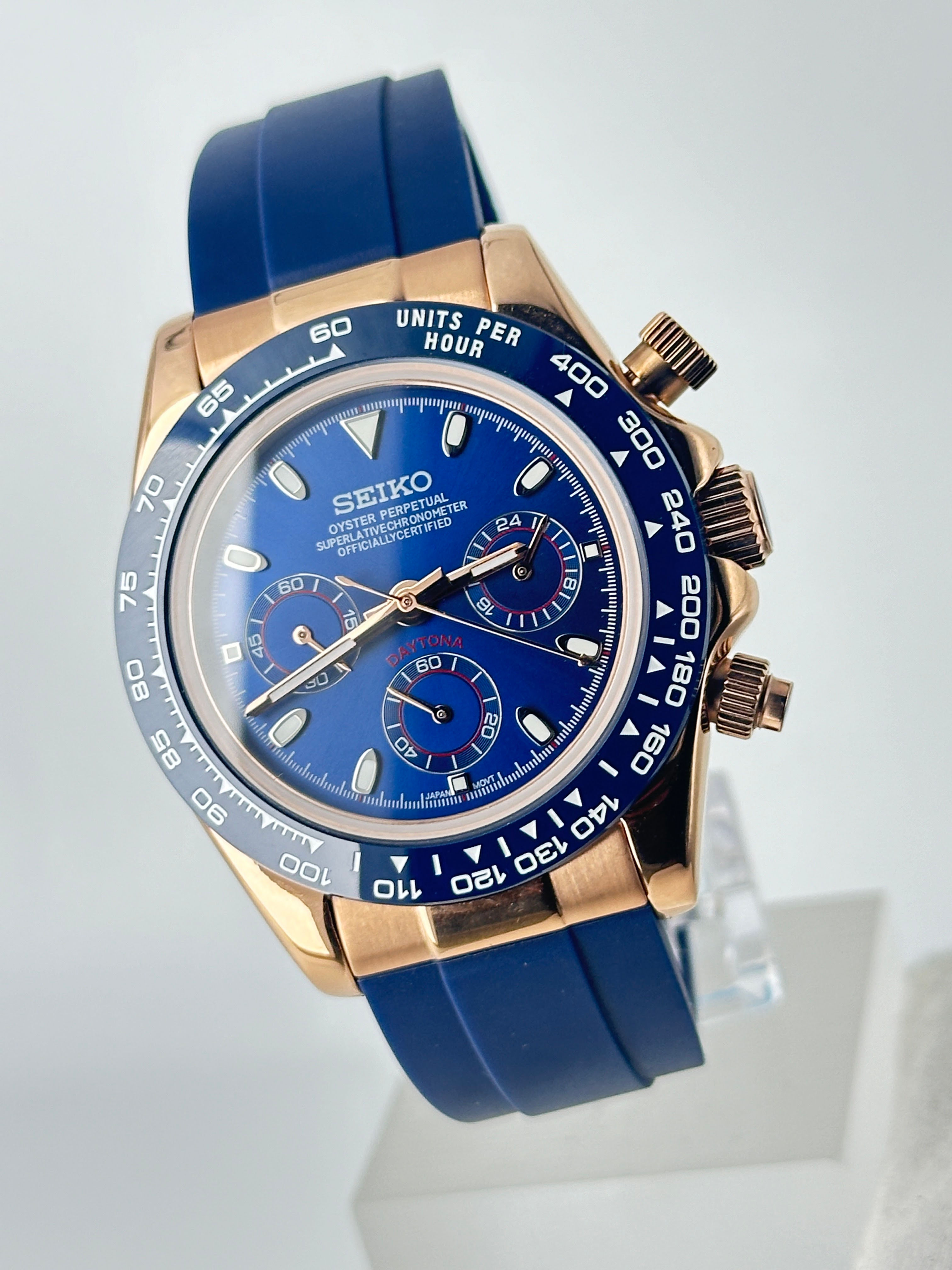 CUSTOM SEIKO MOD CHRONOGRAPH WATCH - AZURE PULSE