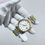 Thumbnail: CUSTOM SEIKO MOD ROMAN WATCH NH35 - GOLD AND WHITE