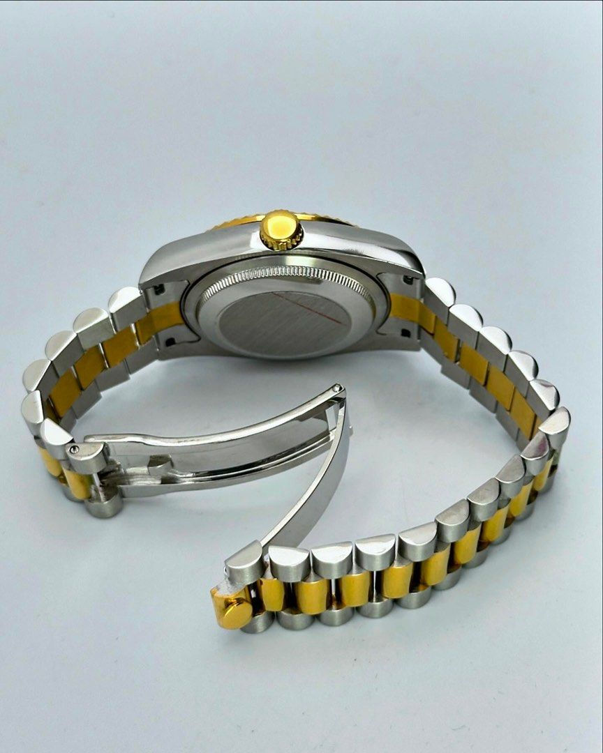 Thumbnail: CUSTOM SEIKO MOD BLUE GOLD WATCH - BLUE AND GOLD