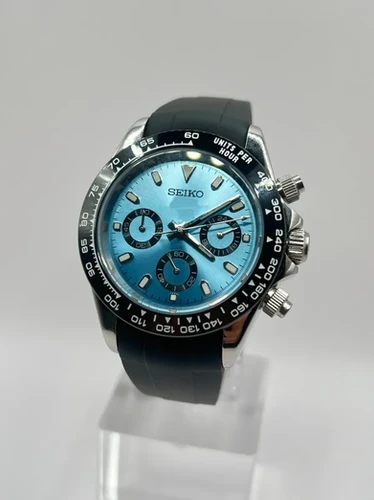Seiko Mod クロノグラフ ブラックダイヤル　ジャンク file.webp