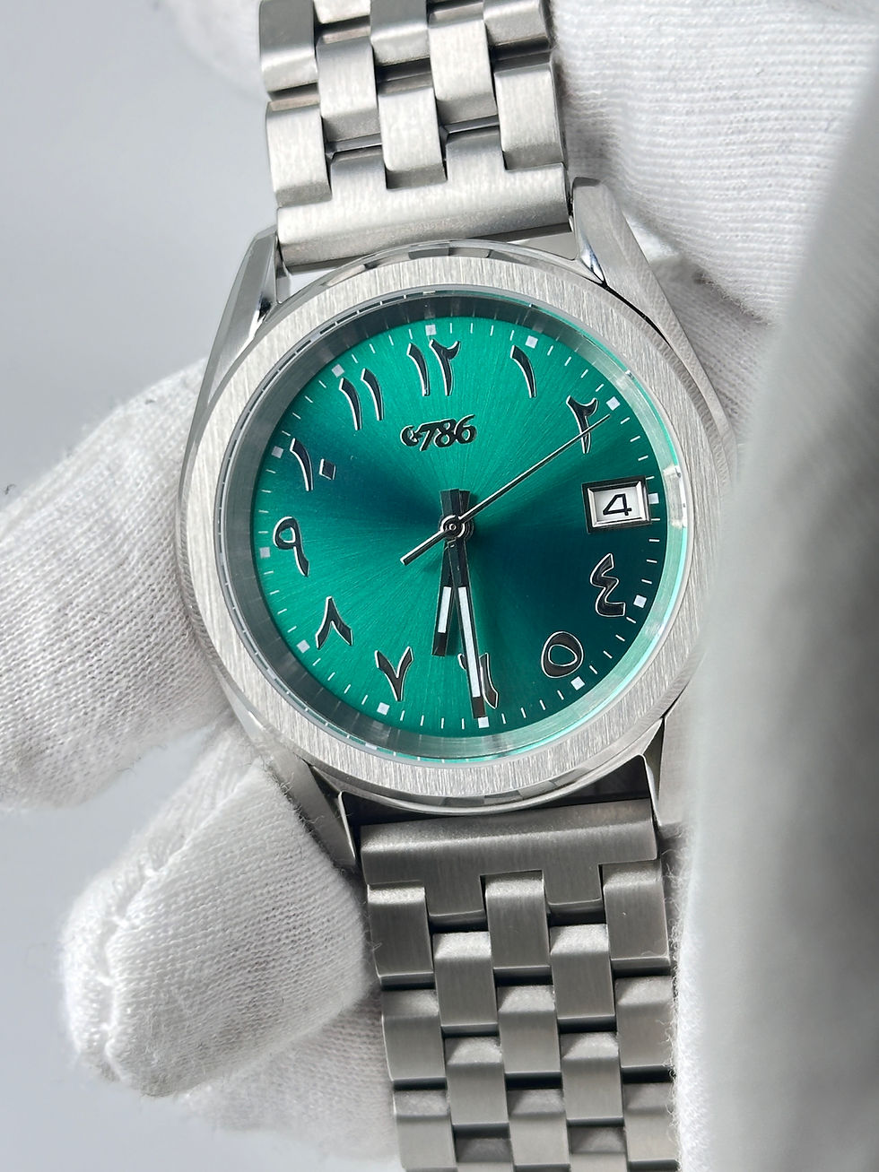 Thumbnail: 786 Automatic Arabic Dial Watch – Heritage Collection, Royal Green Sunburst