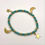 Miniature : Bracelet perles dorées et perles facettées turquoises