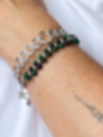 Bracelet Toscane 4mm | bracelet en perles pierres naturelles et acier inoxydable