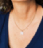 Collier Zélie en acier inox et sa breloque en nacre