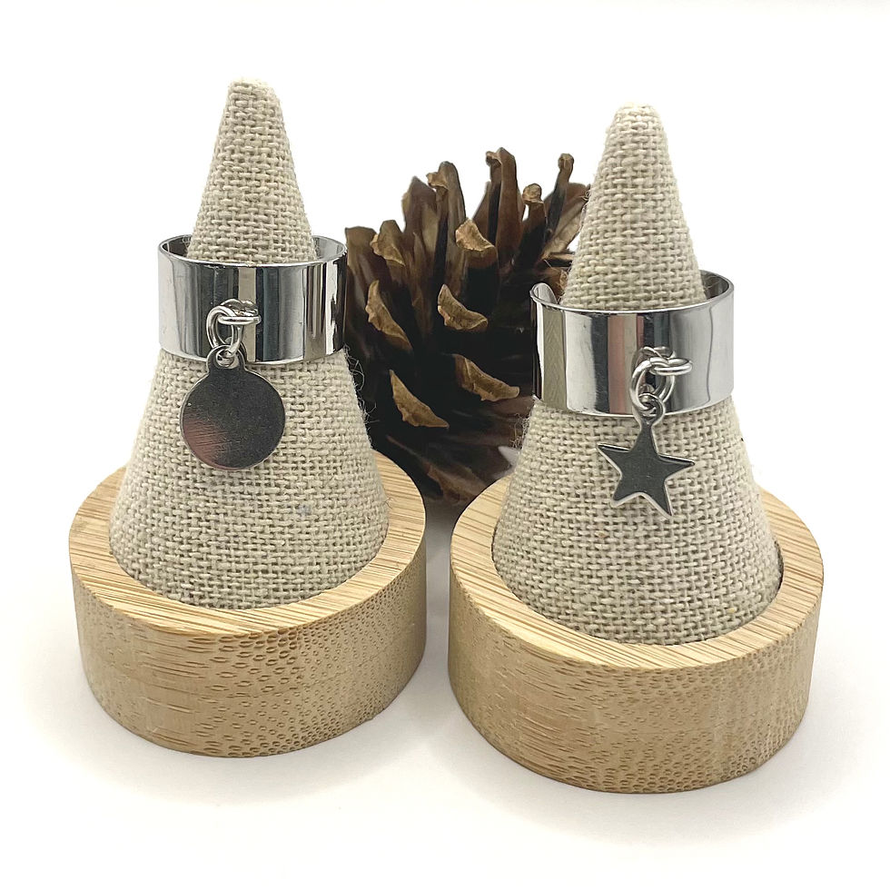 Bague argentée anneau large lisse