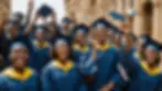 Young African graduates celebrating