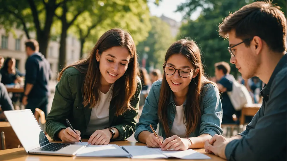 Students engaging in collaborative projects abroad